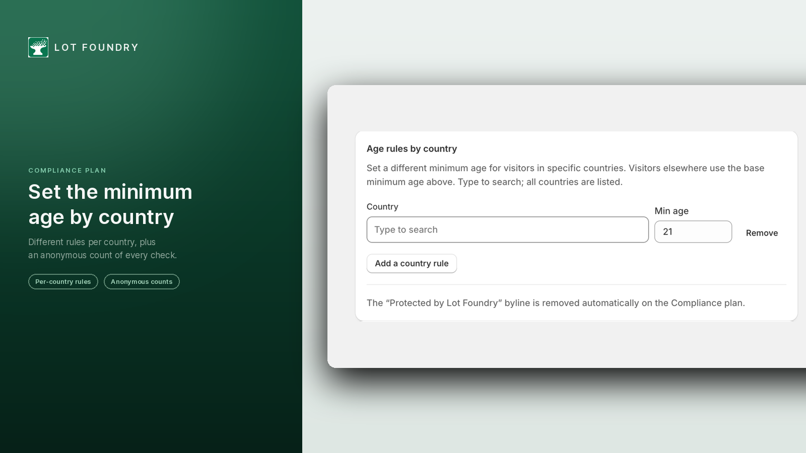 Setting per-country minimum age rules in Gatekeeper