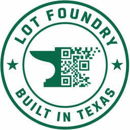 Lot Foundry, built in Texas badge